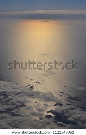 Similar – Image, Stock Photo Green sea, blue sky, clouds