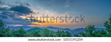 Sunrise over the Blueridge Mountains