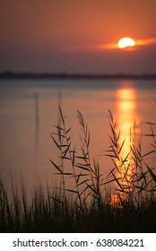 Sunrise Over Bogue Sound In Carteret County, North Carolina