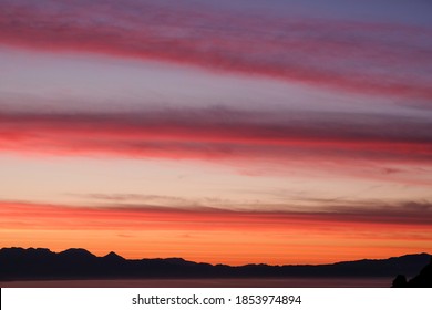 Sunrise Over Boland Mountains Western Cape