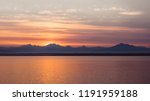 Sunrise over the Cascade mountains and the Pudget Sound, Pacific Northwest