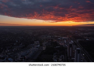 Sunrise Over the City Lights of Colorado Springs