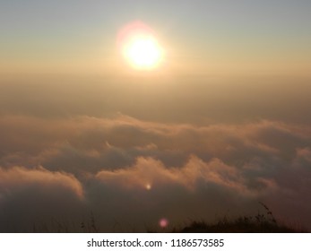 sunrise  over the clouds