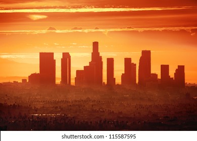 Sunrise Over Downtown Los Angeles