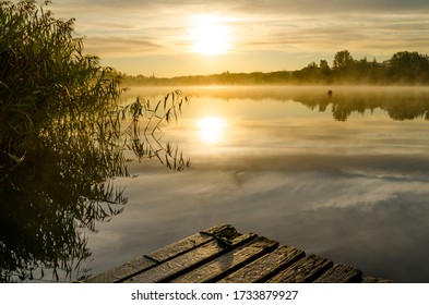 Sunrise Over Forfar Loch, Angus Scotland.