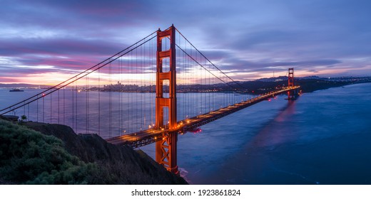 Sunrise Over The Golden Gate Bridge California