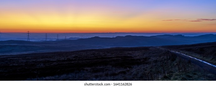 Sunrise Over Greater Glasgow, Muirshiel Country Park, Renfrewshire, Scotland