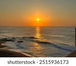 Sunrise over the Indian Ocean in Ballito Durban South Africa