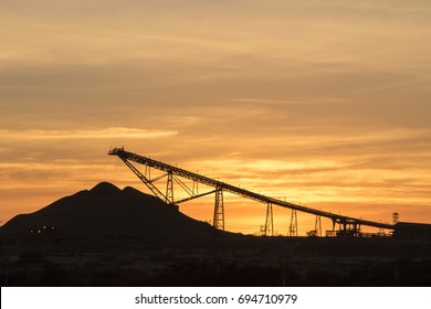 Sunrise Over An Iron Ore Mine