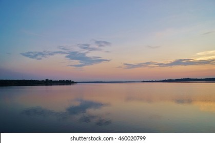 Sunrise Over Lake Arlington In Texas