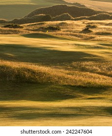 Sunrise Over The Links At St Enodoc Golf Course, Cornwall, UK.