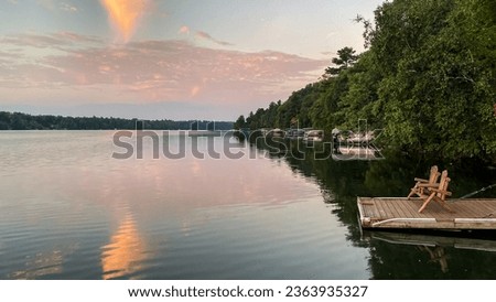 Sunrise over Long Lake in Wisconsin