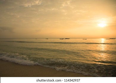 Sunrise Over Mombasa Beach Kenya Africa