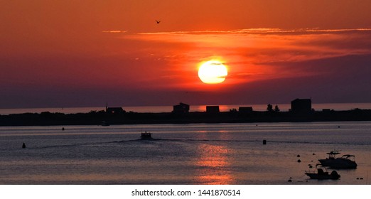 Sunrise Over Plymouth Harbor Massachusetts