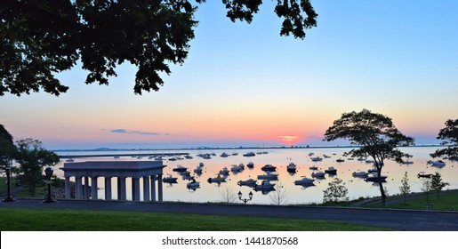 Sunrise Over Plymouth Harbor Massachusetts