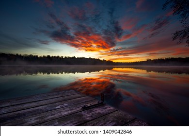 Sunrise Over Promised Land State Park In PA 