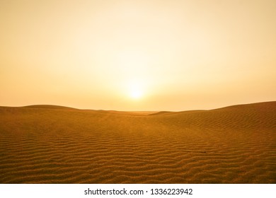 Sunrise over the sand dunes of the desert in Rajasthan, India