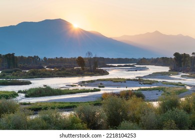 Sunrise Over The Snake River And Swan Valley, Idaho