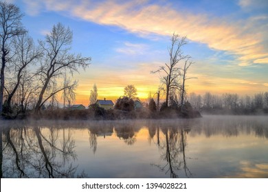 Sunrise Over The Snohomish River