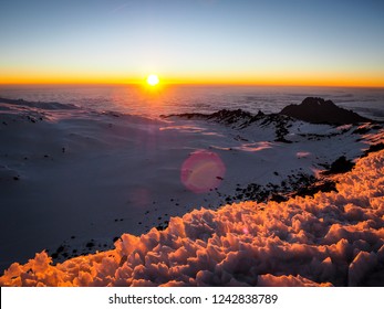 Sunrise Over The Summit Of Mount Kilimanjaro - Tanzania