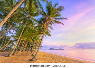 Sunrise at Palm Cove one of the popular tourist towns north of Cairns in Tropical North Queensland, Australia