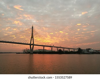 Sunrise at a pier. - Shutterstock ID 1553527589