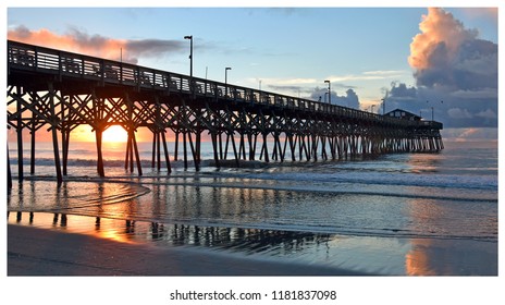 Sunrise; The Pier At Garden City Beach