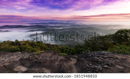 Sunrise in Ponmudikotta Wayanad, Kerala, India. ponmudikotta is a viewpoint in wayanad district 