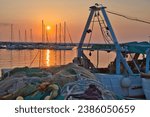 sunrise, port of Manfredonia, Puglia, Italy