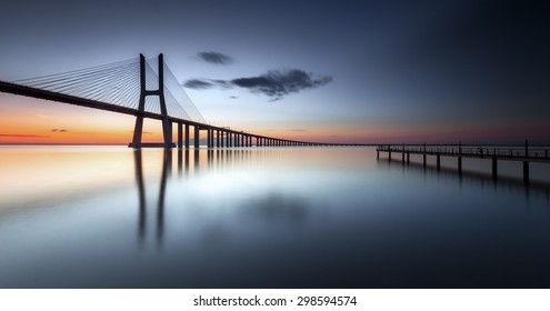 Sunrise reflection - Shutterstock ID 298594574