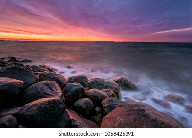 Sunrise At Riis Skov, Aarhus, Denmark