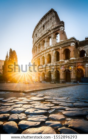Sunrise at the Rome Colosseum, Italy