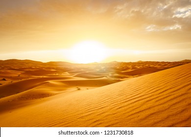 sunrise sahara desert dunes morocco merzouga