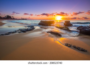 Sunrise at Sandy's Beach Park, Hawaii