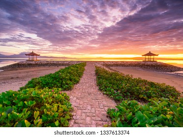 Sunrise At Sanur Beach Of Bali