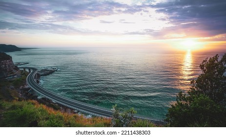 Sunrise At Sea Cliff Bridge, NSW, Australia.