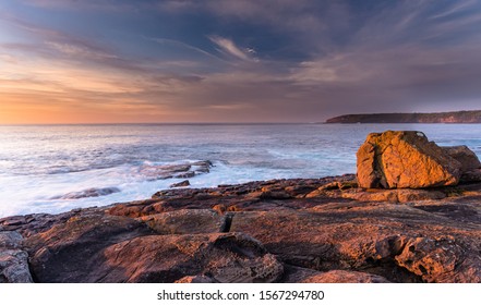 Sunrise Seascape from Short Point at Merimbula on the South Coast of NSW, Australia. 4 image stitch.