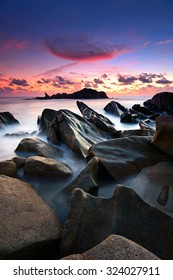 Sunrise Seascape View At Penunjuk Beach, Kemaman Terengganu