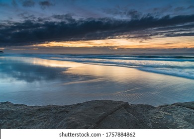 Sunrise At The Seaside From Caves Beach In The City Of Lake Macquarie, Hunter Region, NSW, Australia.