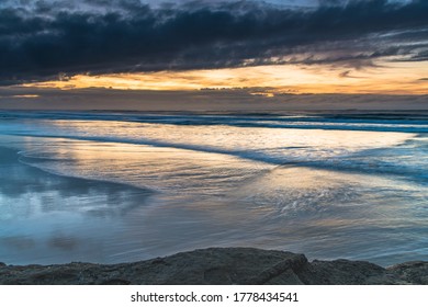 Sunrise At The Seaside From Caves Beach In The City Of Lake Macquarie, Hunter Region, NSW, Australia.