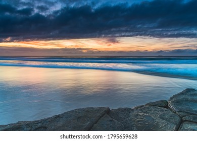 Sunrise At The Seaside From Caves Beach In The City Of Lake Macquarie, Hunter Region, NSW, Australia.