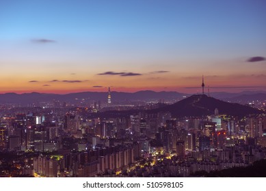 Sunrise At Seoul City Korea