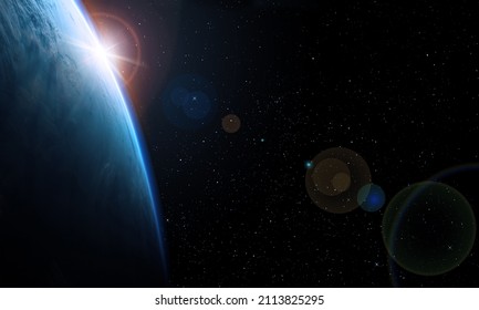 SUNRISE IN SPACE. Elements of this image furnished by NASA 
