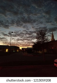 Sunrise At Spirit Of Fort Hood Chapel With Cloudy Sky