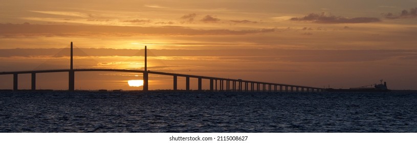 Sunrise at Sunshine Skyway Bridge, St Petersburg, Florida