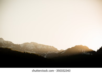 Sunrise - This Is A Beautiful Image Of The Warm Sun Streaming Through The Mountain Peaks In Telluride, Colorado. Shot With A Warm Color Tone. 