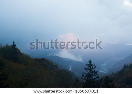 Similar – Bergnebel Umwelt Natur