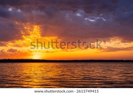 Sunrise at Thunderbird lake, Oklahoma USA