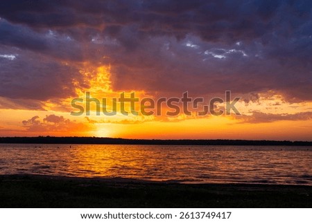 Sunrise at Thunderbird lake, Oklahoma USA