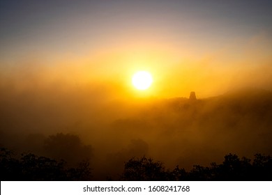 Sunrise At Tikal National Park